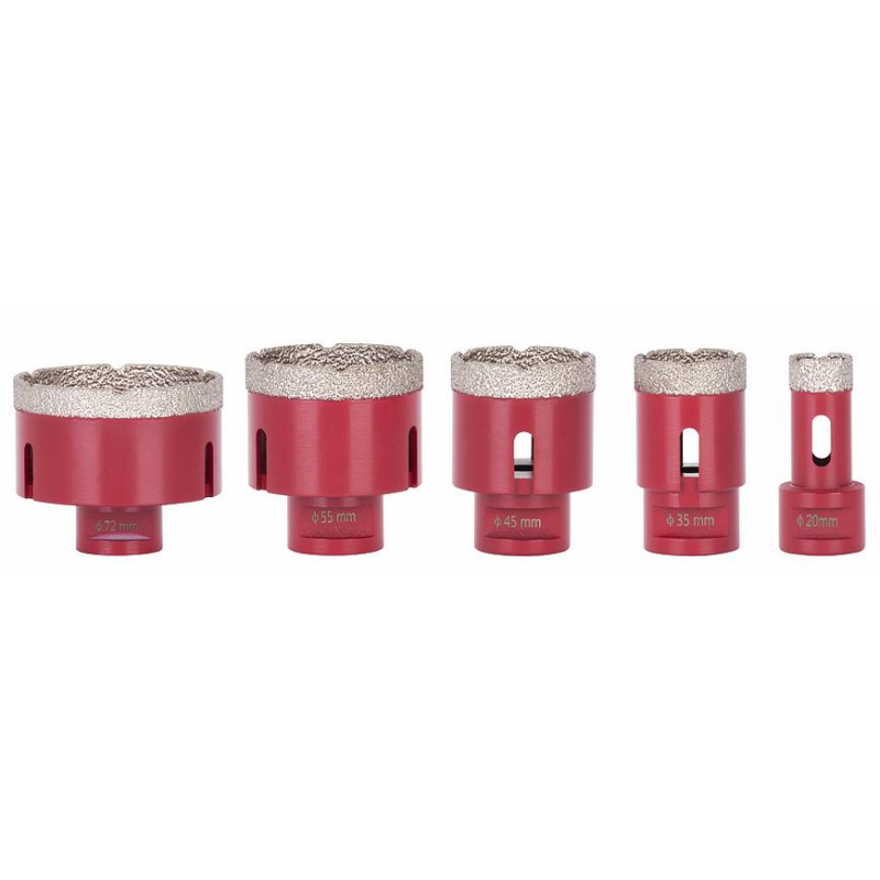 Diamantové vykružovače 20-35-45-55-72 mm, M14, profi Strend Pro SL226192XX vrtací korunky