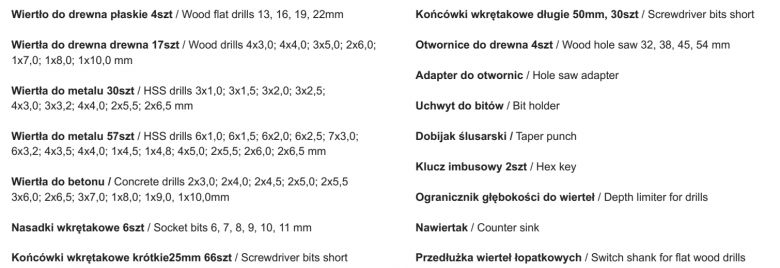 Dedra MAXI Sada vrtáků a bitů 246 ks, kufr 18A11S246 do dřeva, kovu, betonu