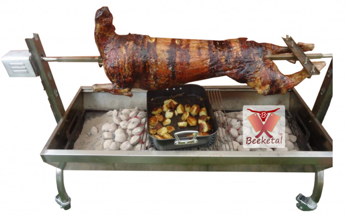 Nerezový gril na sele, kýtu do 35 Kg BSG-150, otevřený Beeketal