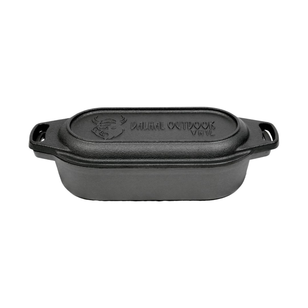 Litinový oválný hrnec 1 l, Dutch Oven Valhal Outdoor VH1L