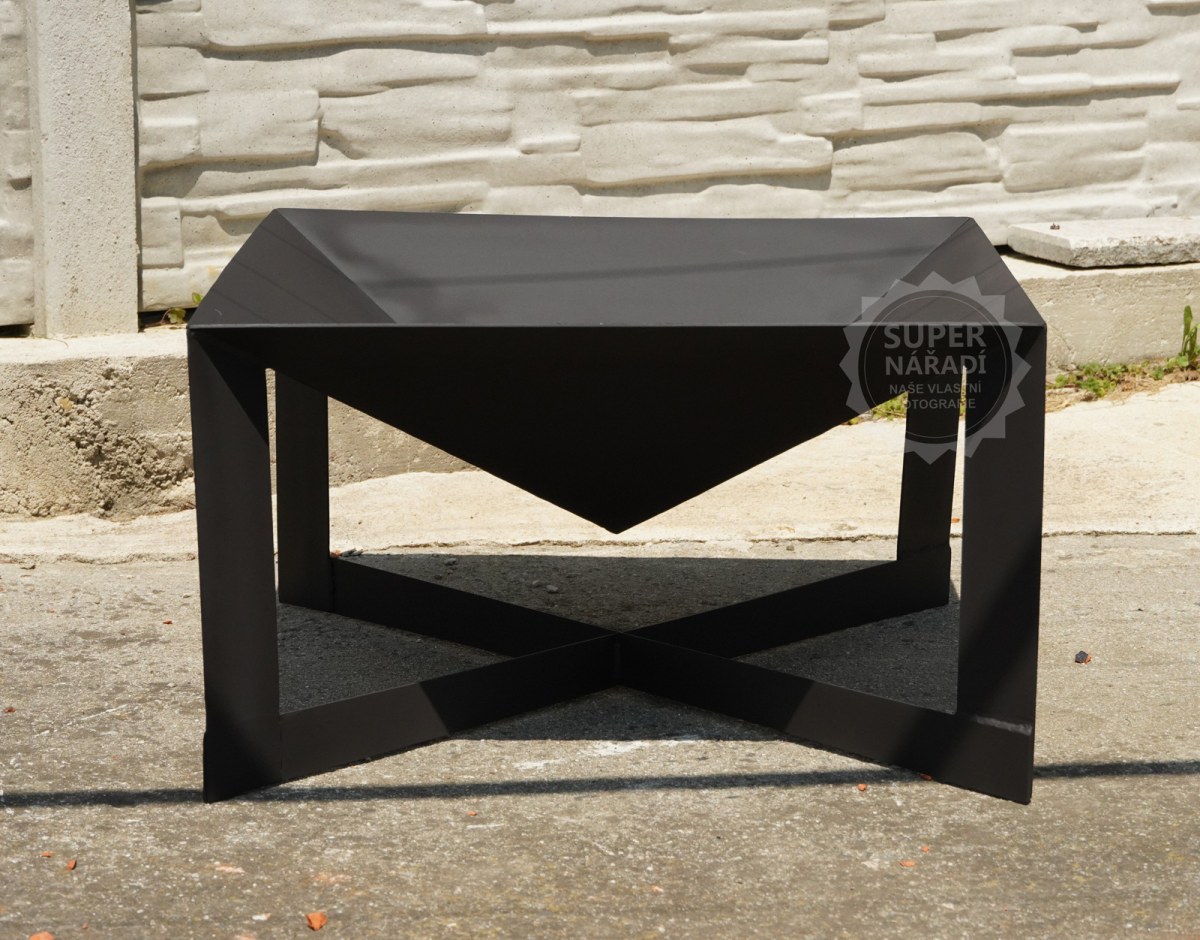 PLD Ocelové ohniště Quad 70x70x40cm KRB2, termo, se čtvercovou základnou