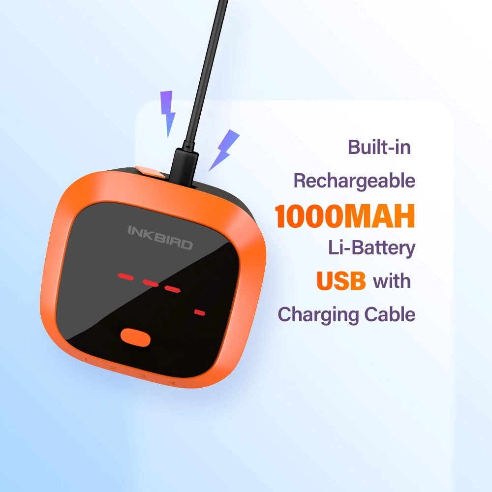Teploměr na maso Inkbird IBT-4XC + 4 sondy, Bluetooth, voděodolný