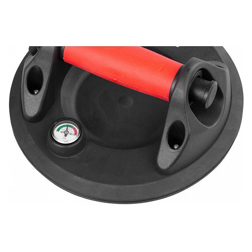 Držák na sklo 200mm s manometrem, 1 přísavka do 150kg, Strend Pro 2172569