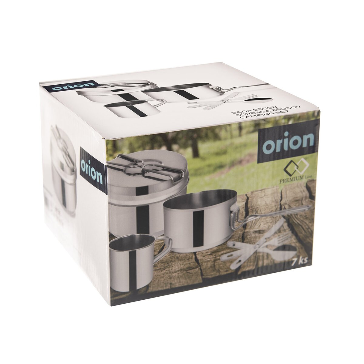 Orion Ešus 7dílný nerez, 111308 jídlonosič + příbor, hrnek