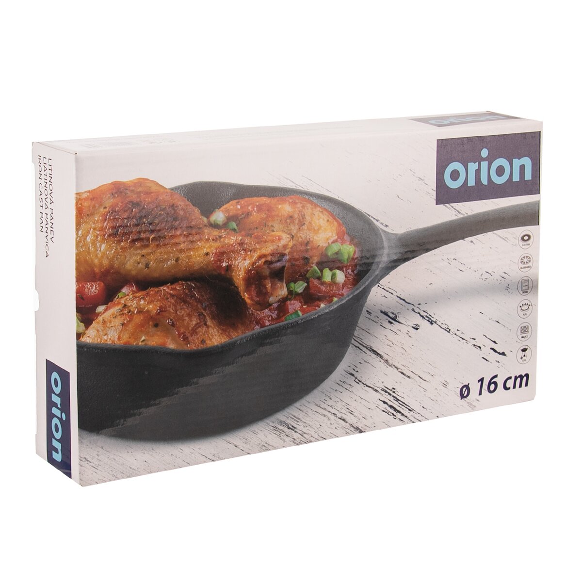 Orion Pánev Litina zapékací, pečící 16 cm 112962 s madlem, hladké dno