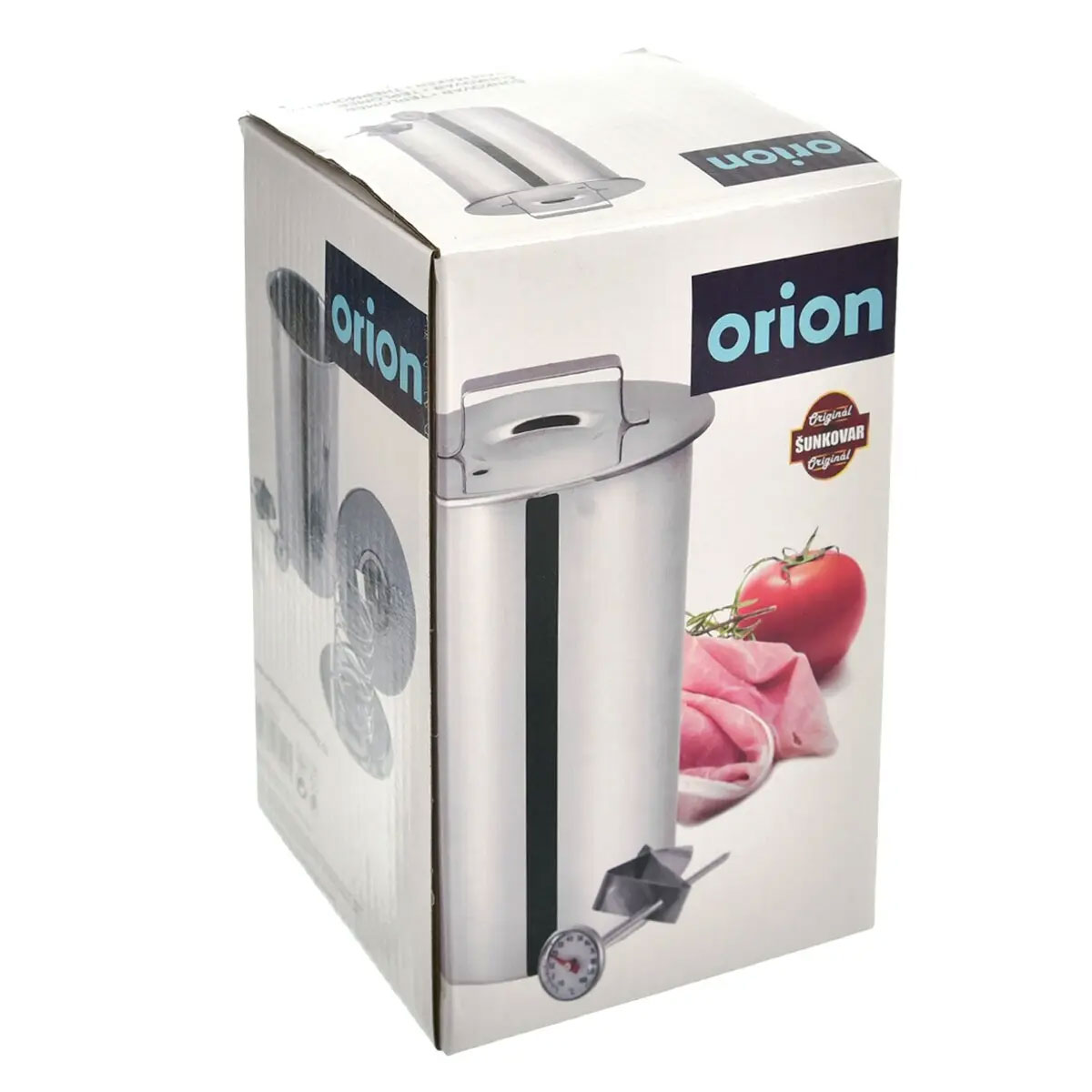 Orion Šunkovar s teploměrem 131517, na domácí šunku, nerez 10 cm
