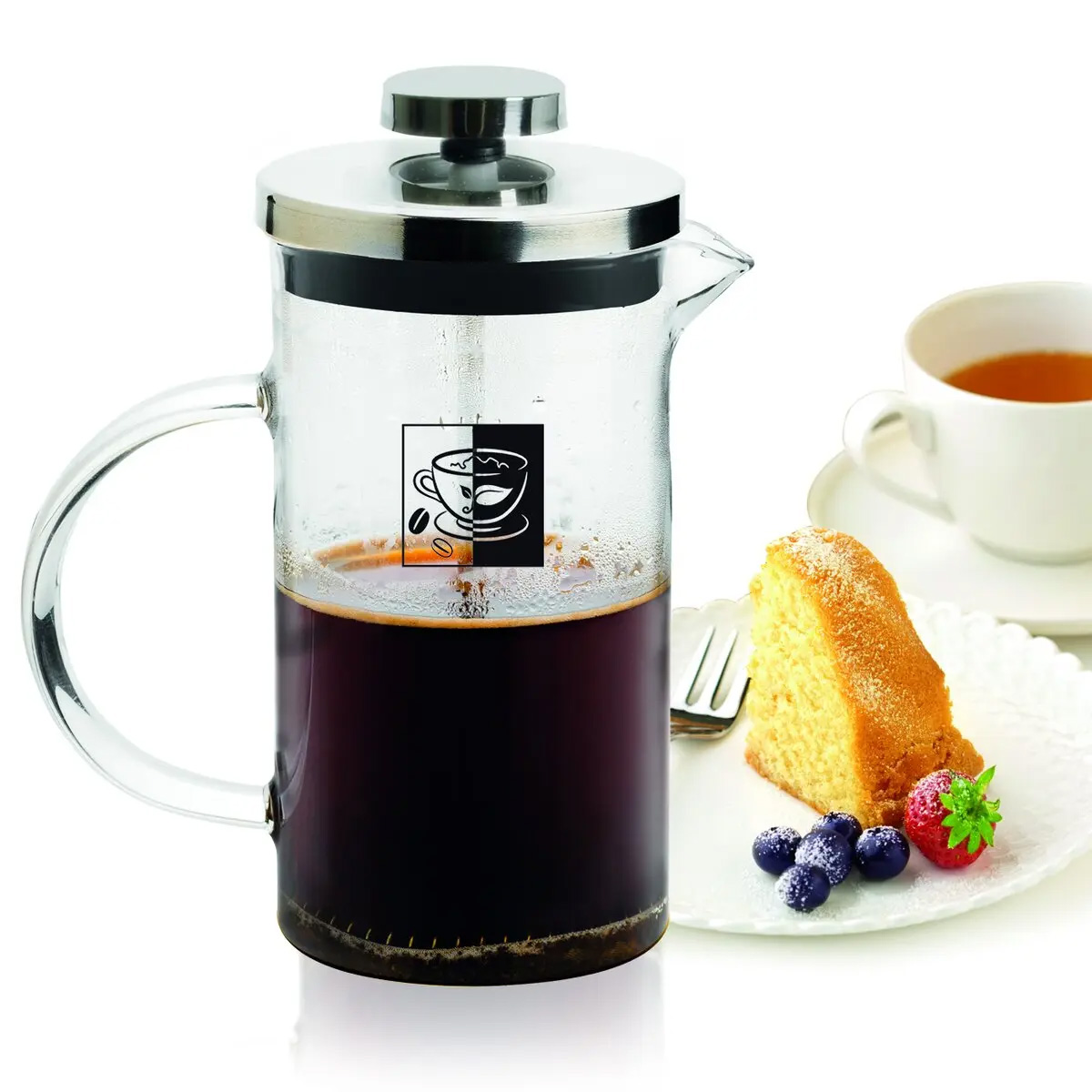 Orion Konvice sklo-nerez kafetier BD 0,6 l, 152559 French press