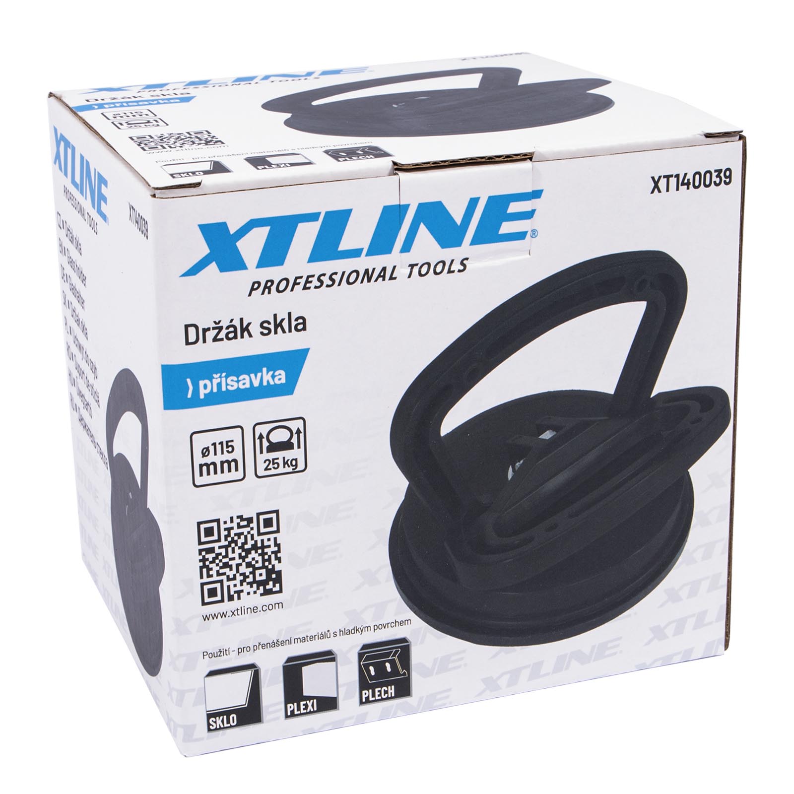 XTLINE Přísavka 115 mm jednoduchá do 50 kg XT140039 na dlažbu, sklo, obklady