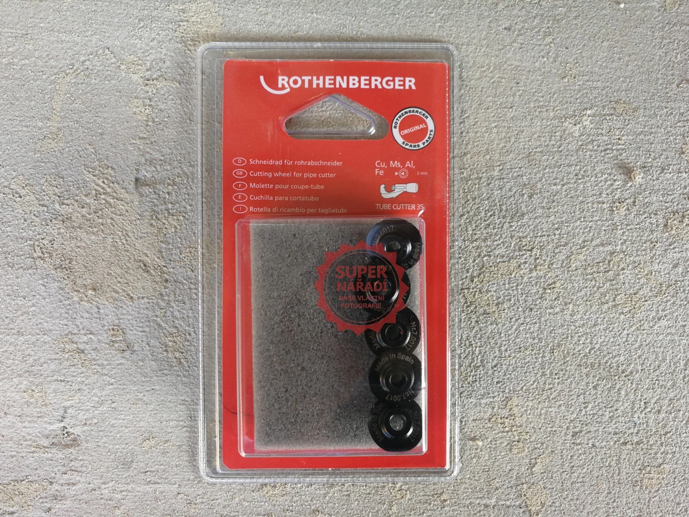 Náhradní řezací kolečka 70017D, 5 ks pro Tube Cutter 35 Rothenberger Cu, Ms, Al, Fe