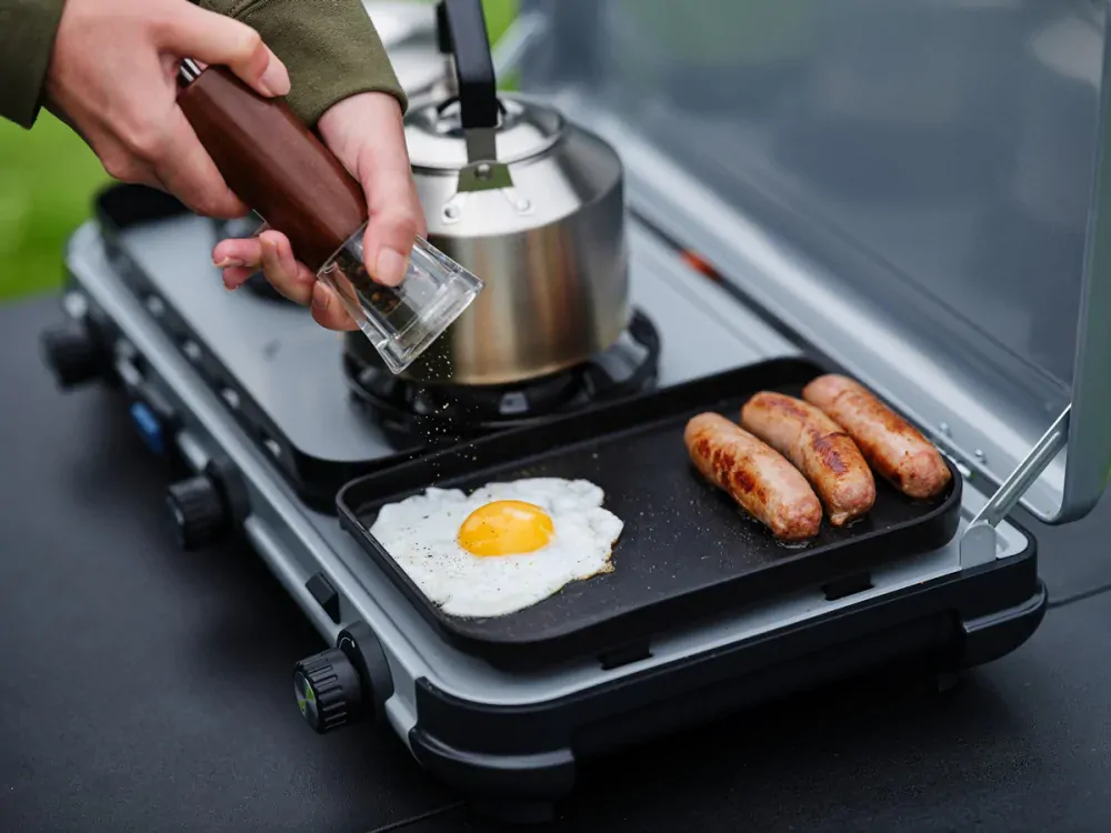 Plynový vařič + gril Camping Kitchen 2 Multi-Cook, Campingaz 2197176 PB, 3 hořáky