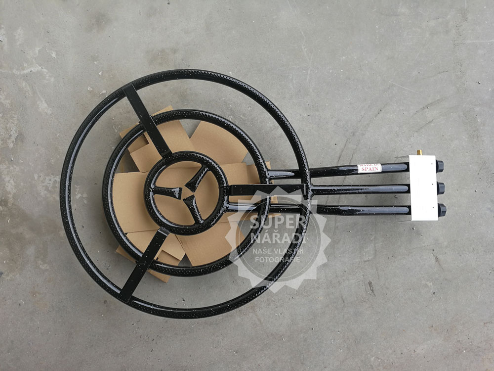 Paella PB hořák 60cm 17,5 kW 50 mbar, 3-kruhový, Vaello Campos VACA P1660D G1/4" PWI