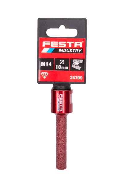 Festa korunka 10x50mm M14 brusná diamantová 24799 Industry, červená Profi