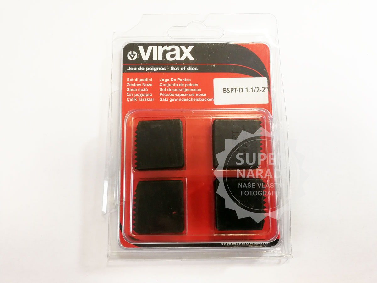 Virax ND nože do závitové hlavy BSPT 1 1/2 - 2" pravý 136326, 4 ks