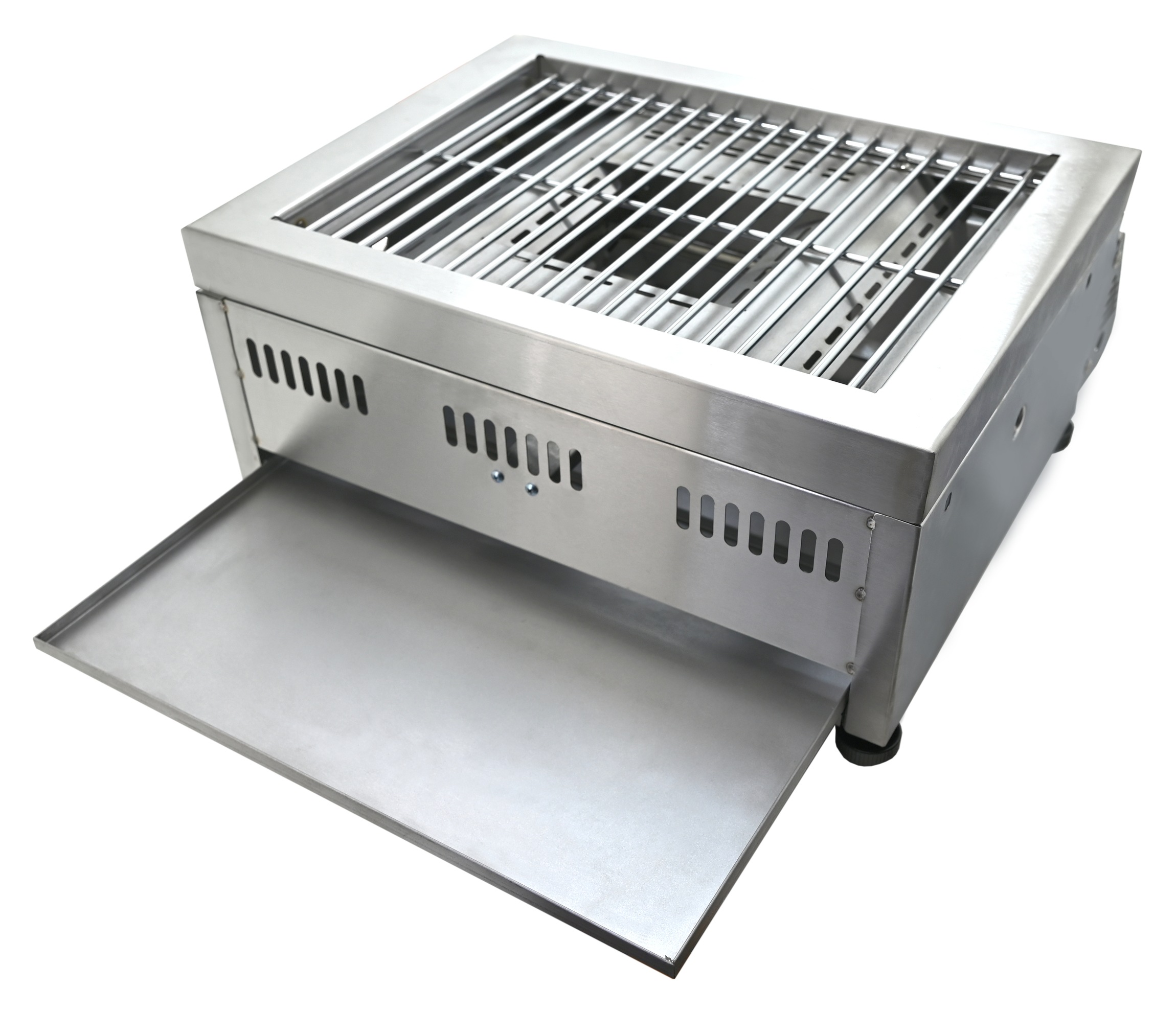 Cattara Gril plynový NAPOLI stolní 4,8 kW nerezový 14101 + pizza pec + grilovací deska, polo-vestavný