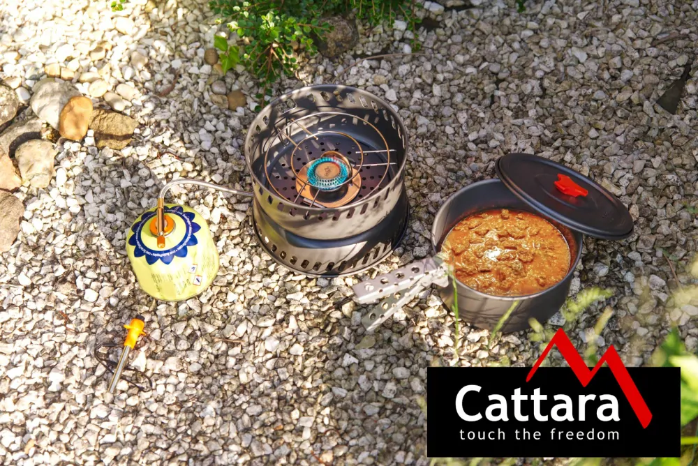Cattara Nádobí s vařičem TREK sada 9ks 13610 s příslušenstvím, na kartuše 7/16"
