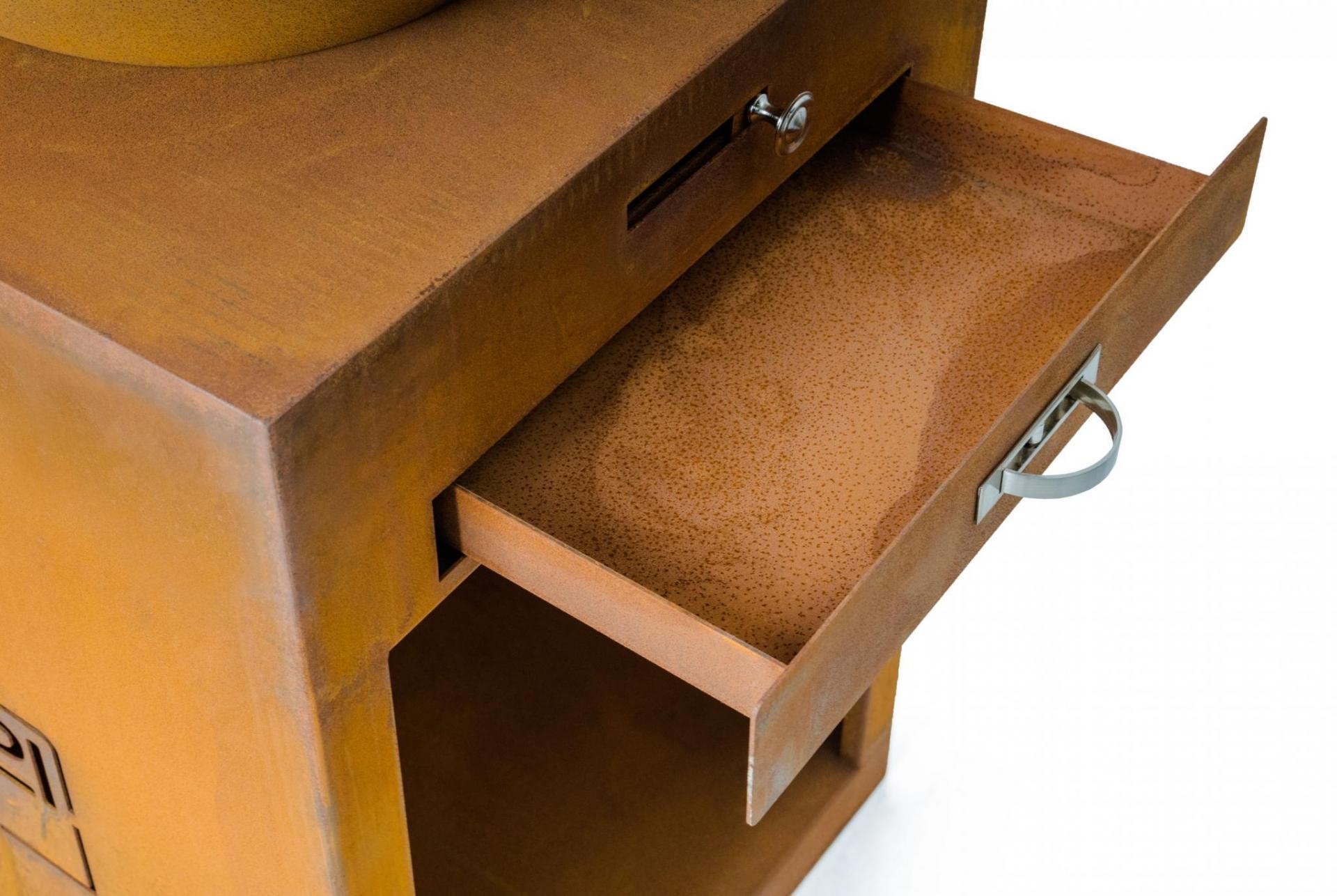 Gril G21 Oregon Corten s planchou 85 cm 63903201, kruhové