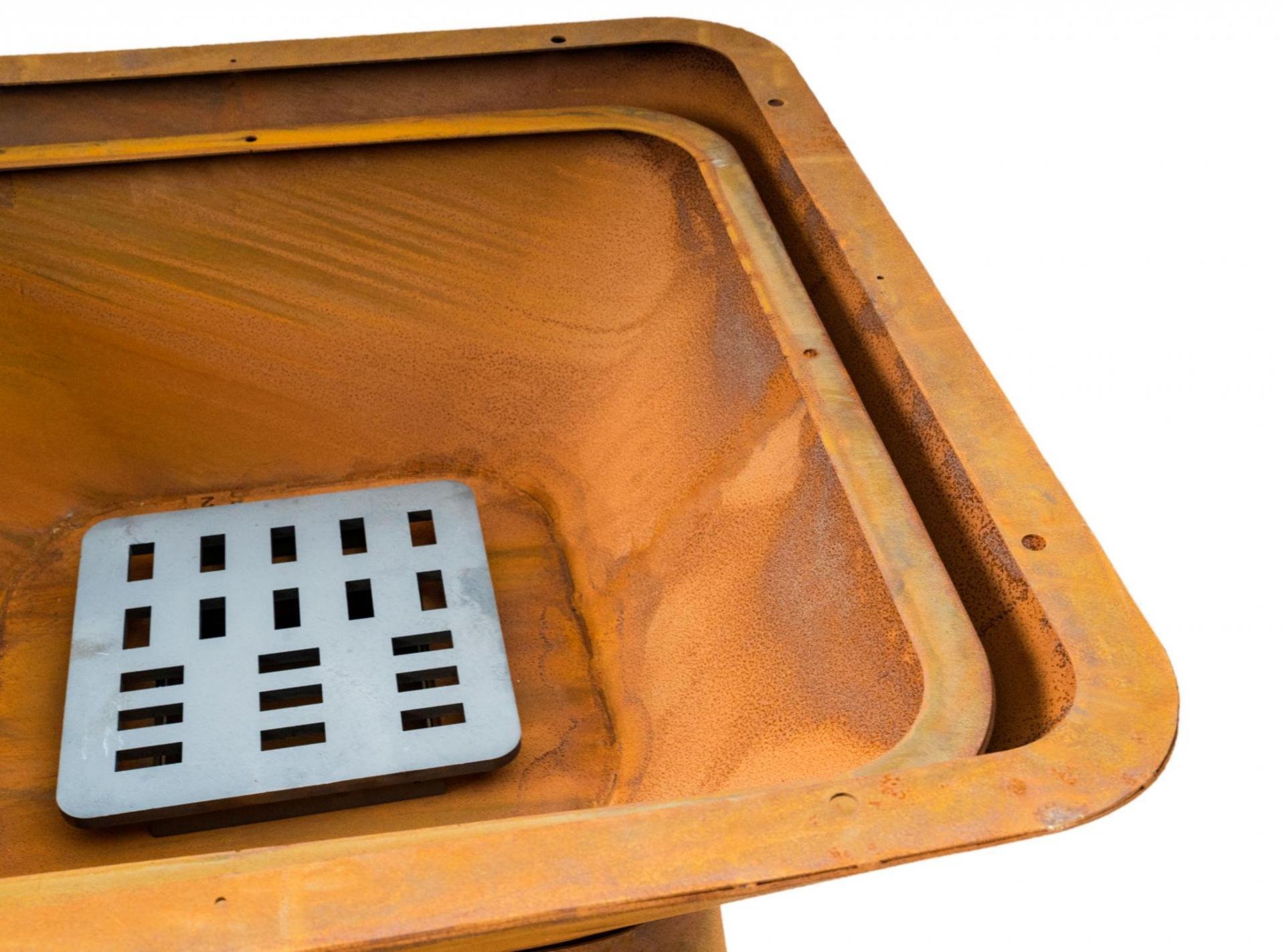 Gril G21 Montana Corten, s planchou 85 cm 63903203 čtvercové