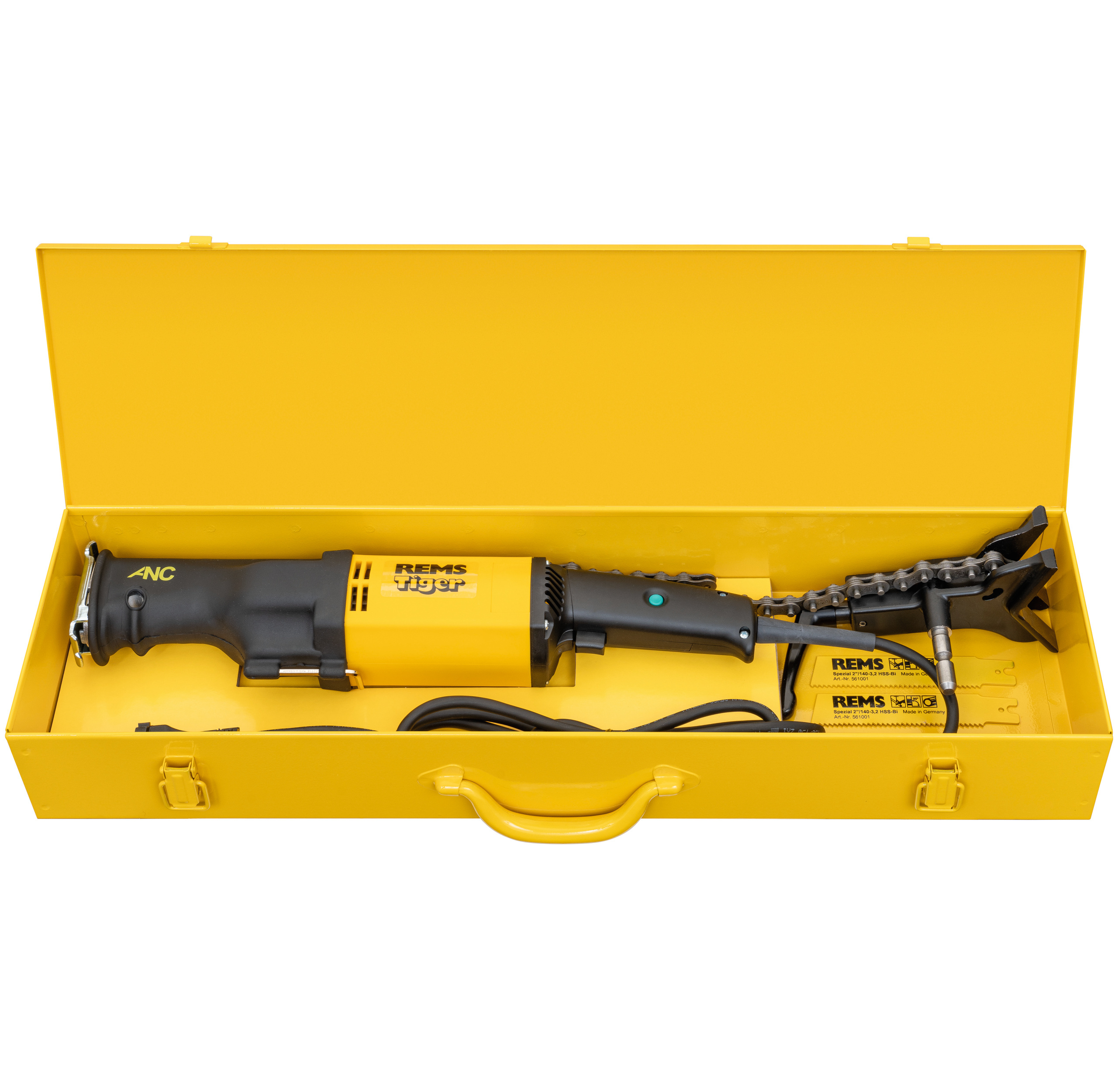 REMS Tiger Set K Elektrická šavlová pila na trubky + řetězový vodící držák 6" 560021