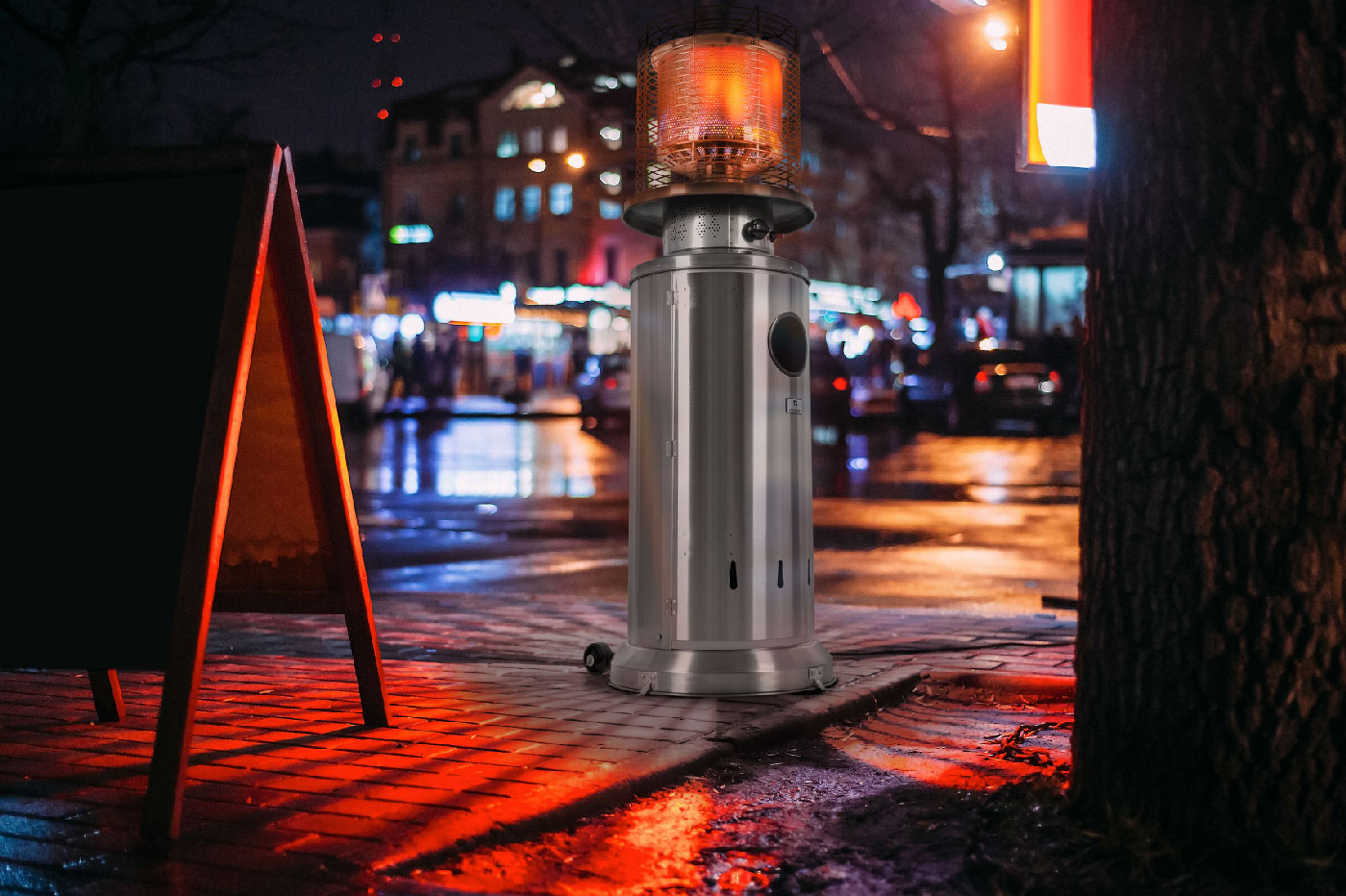 G21 Tepelný zářič Tornado 13 kW, 137 cm, plynový PB 6392143, nerezový na terasu