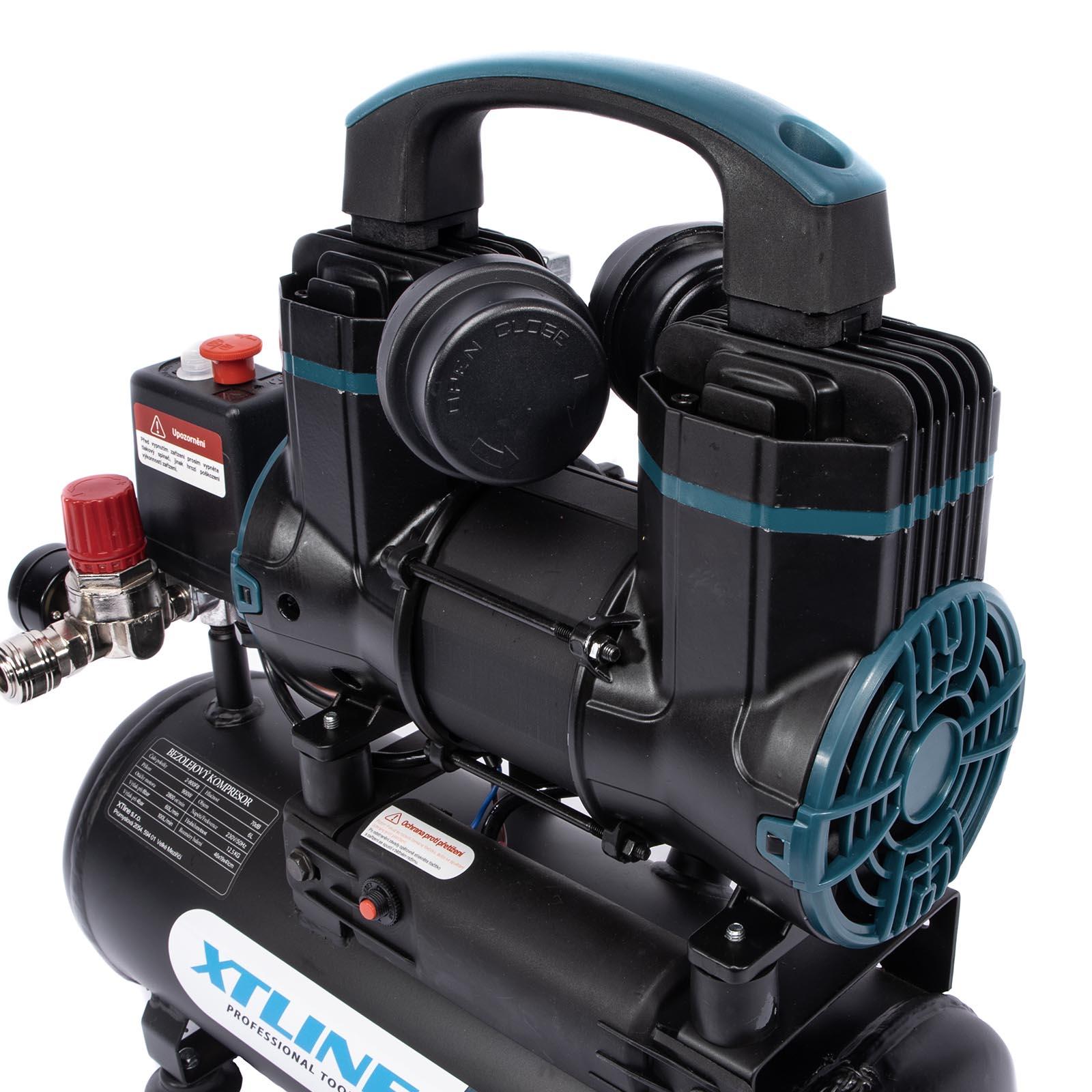 Bezolejový kompresor 900 W, 6 l XTLINE XT2008, 230V