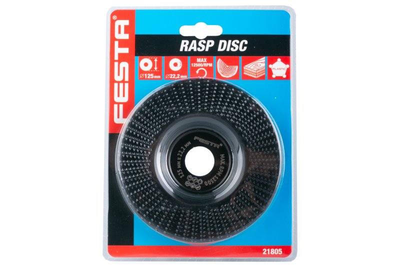 Festa kotouč rašplový 125x22,2mm 21805 na dřevo - jemný