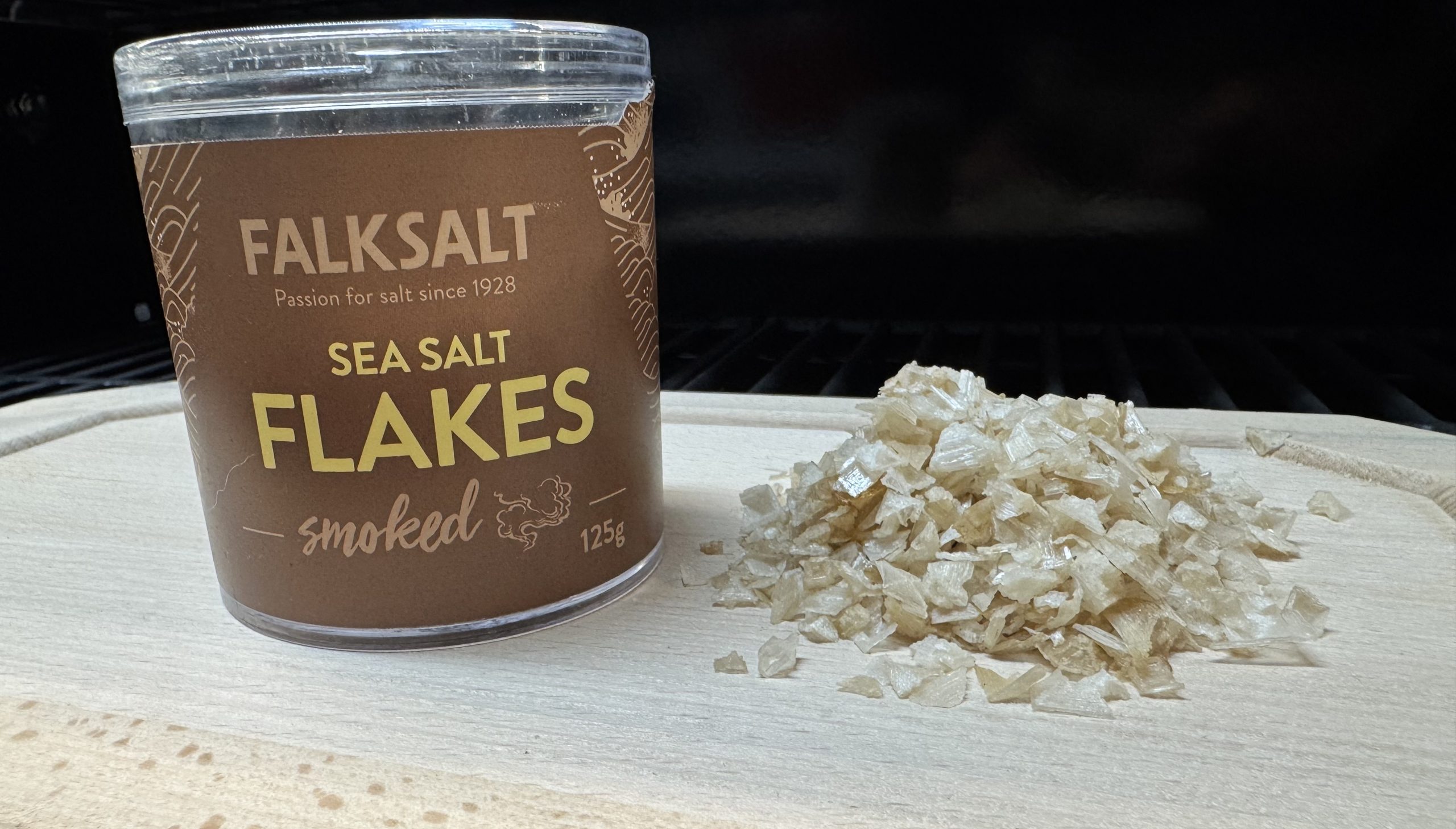Mořská vločková sůl Uzená, 125 g Falksalt 131042