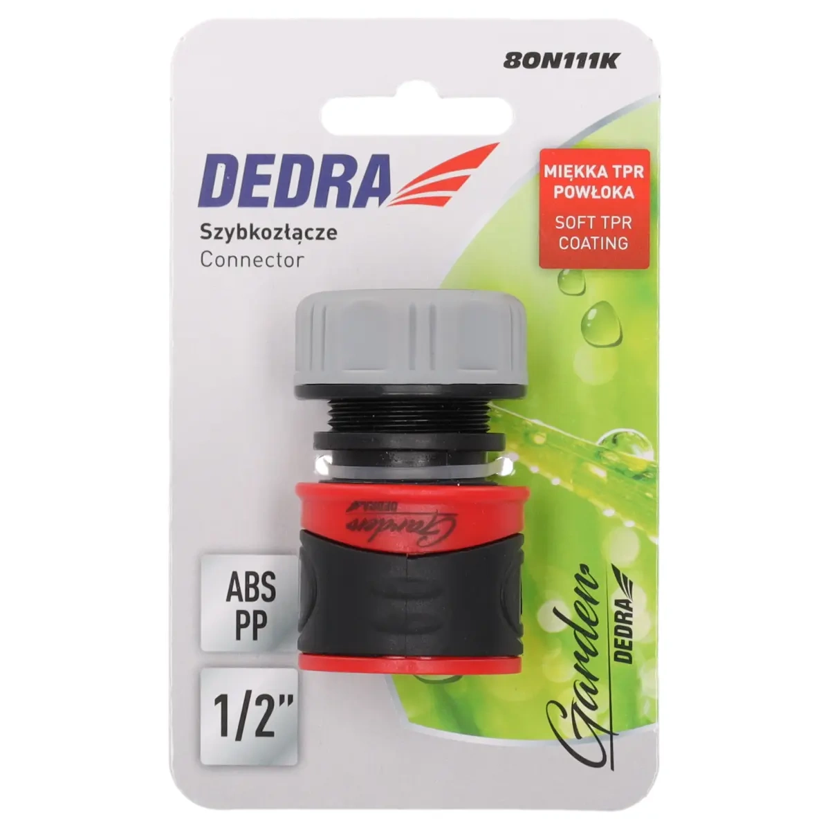 Dedra Rychlospojka 1/2" SOFT 80N111K na zahradní hadici, ABS a PP plast