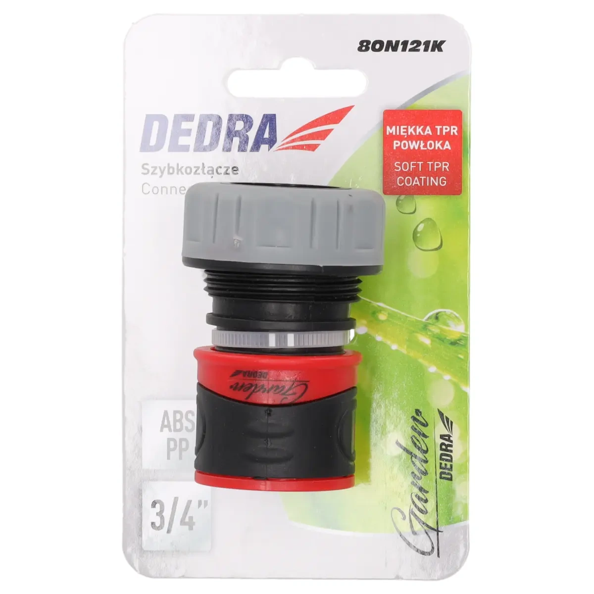 Dedra Rychlospojka 3/4" SOFT 80N121K na zahradní hadici, ABS a PP plast