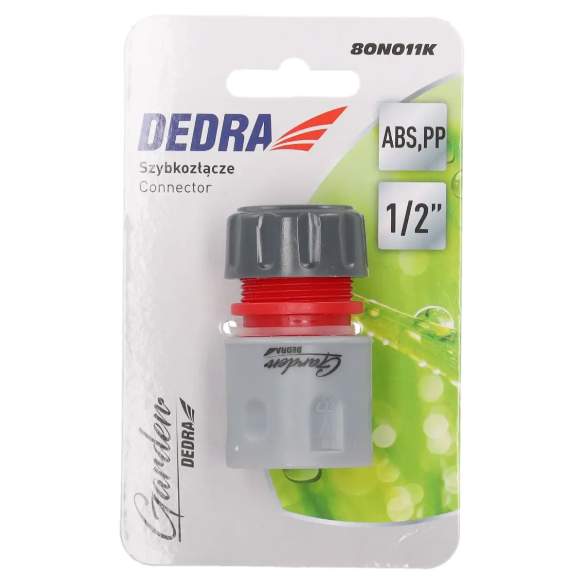 Dedra Rychlospojka 1/2" 80N011K na zahradní hadici, ABS a PP plast - blistr