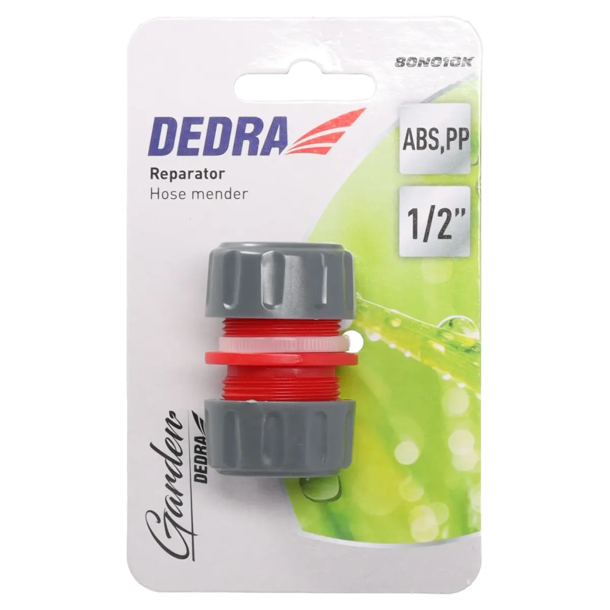 Dedra Hadicová spojka 1/2" 80N010K, ABS, PP plast, na zahradní hadici - blistr