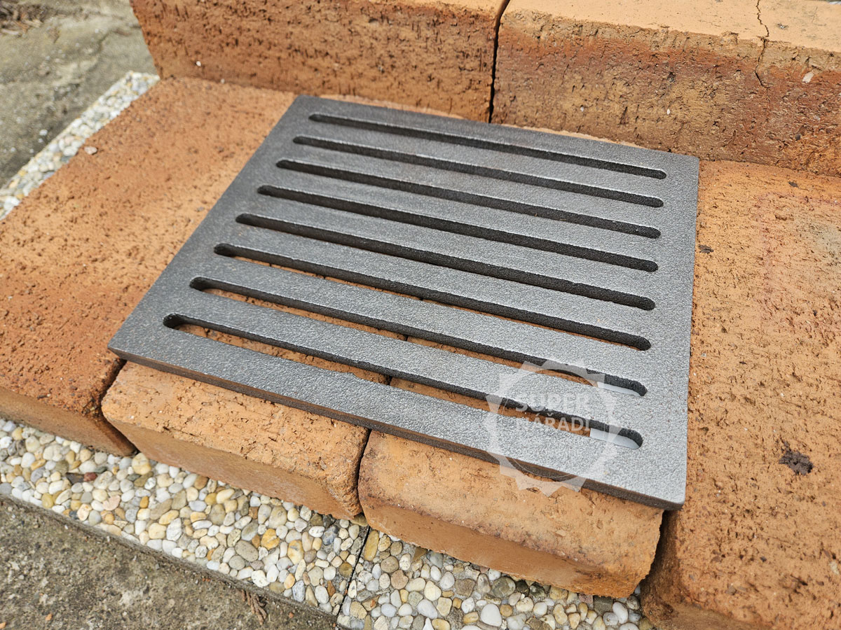 Strend Pro Litinový rošt 280x230x15 mm 11x9" 221622, do topeniště kamen, krbů