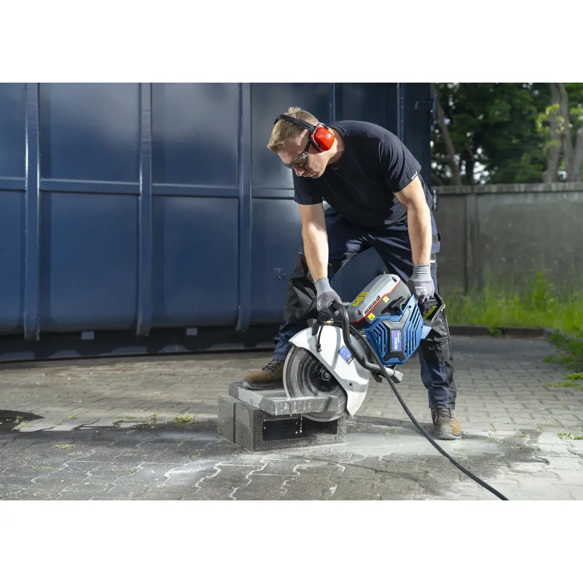 Dedra benzínová řezačka na beton, asfalt 3,5 kW, 350x25,4 mm DED8836 s vodním chlazením