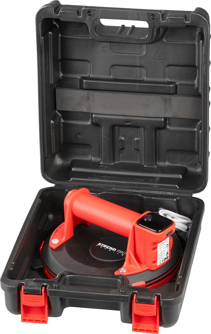 Strend Pro Aku přísavka na dlažbu, sklo 3,7V 1,8Ah, do 130kg, 2172985 Premium
