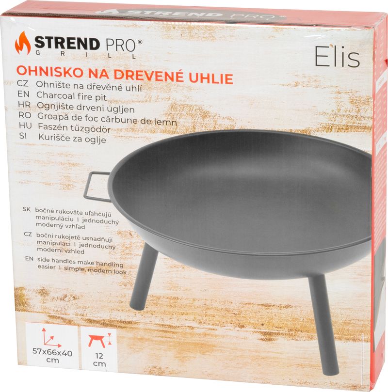 Strend Pro Ohniště Elis BBQ, kovové 57x66x40 cm, kulaté 2212987, plechové - hobby