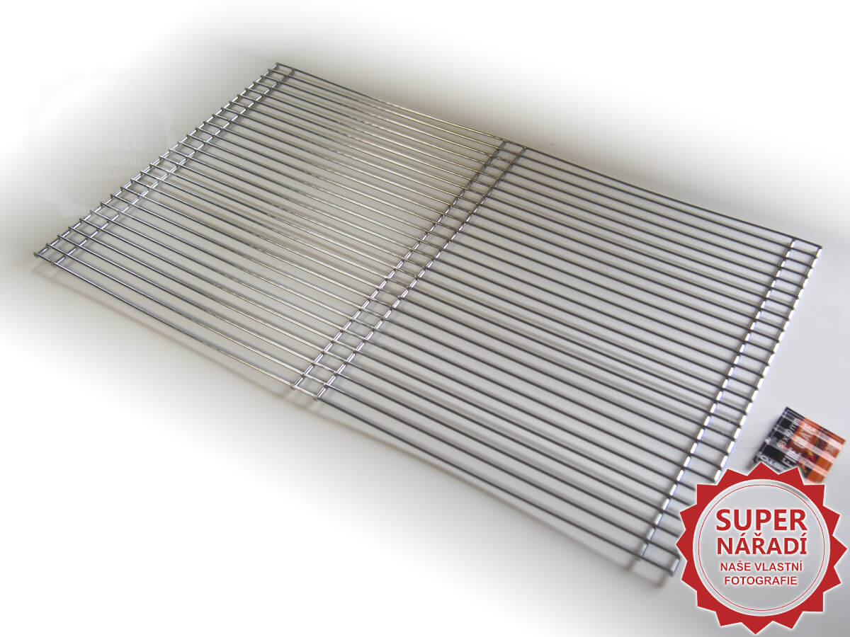 Grilovací rošt 68x40cm, chromovaný 3mm hobby Mefisto 43068