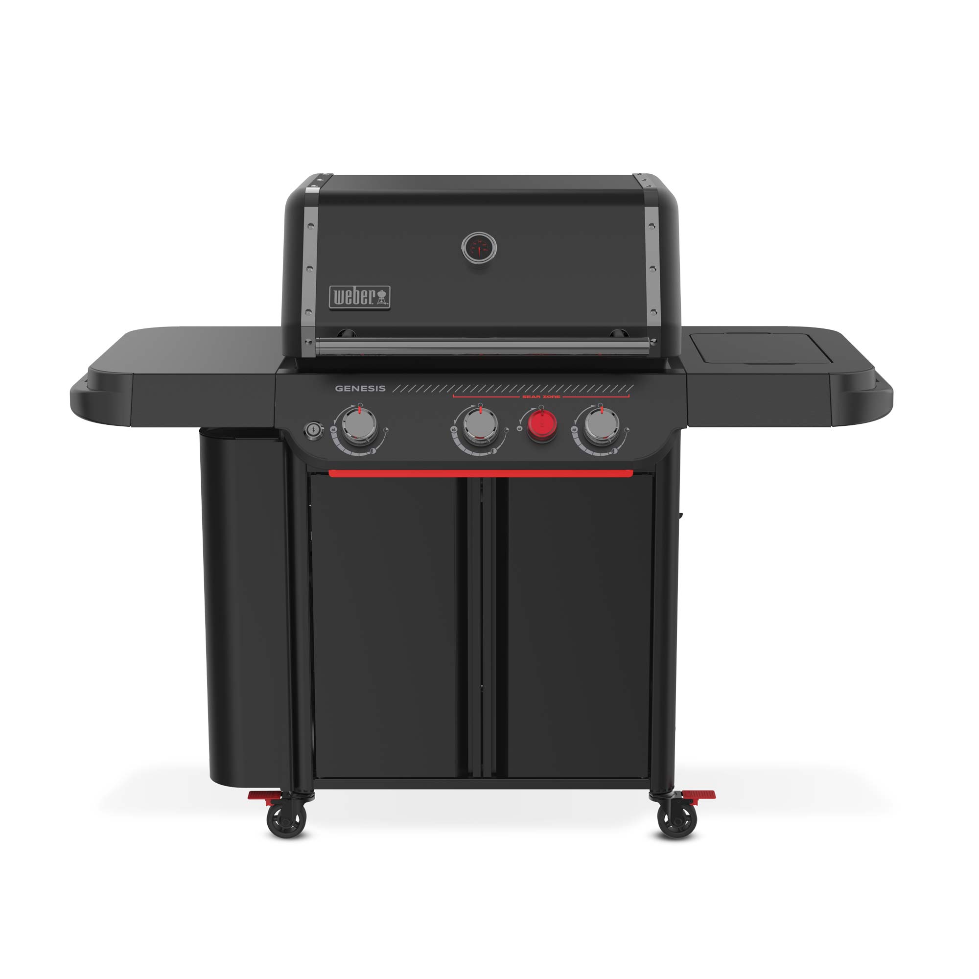 Weber Genesis E-330WR Stealth 1502311, plynový gril, W-Crafted GBS, Works, 3+1 hořák Sear Burner + rožeň 230V