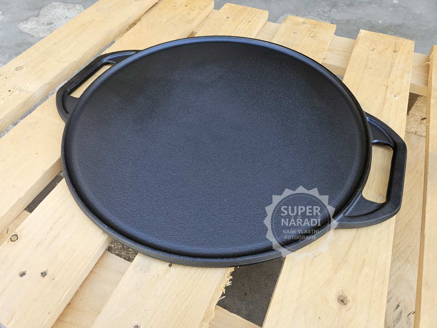 ALLGRILL Litinová grilovací deska Plancha Ø 41 cm, oboustranná, PWI 550201, kruhová s madly