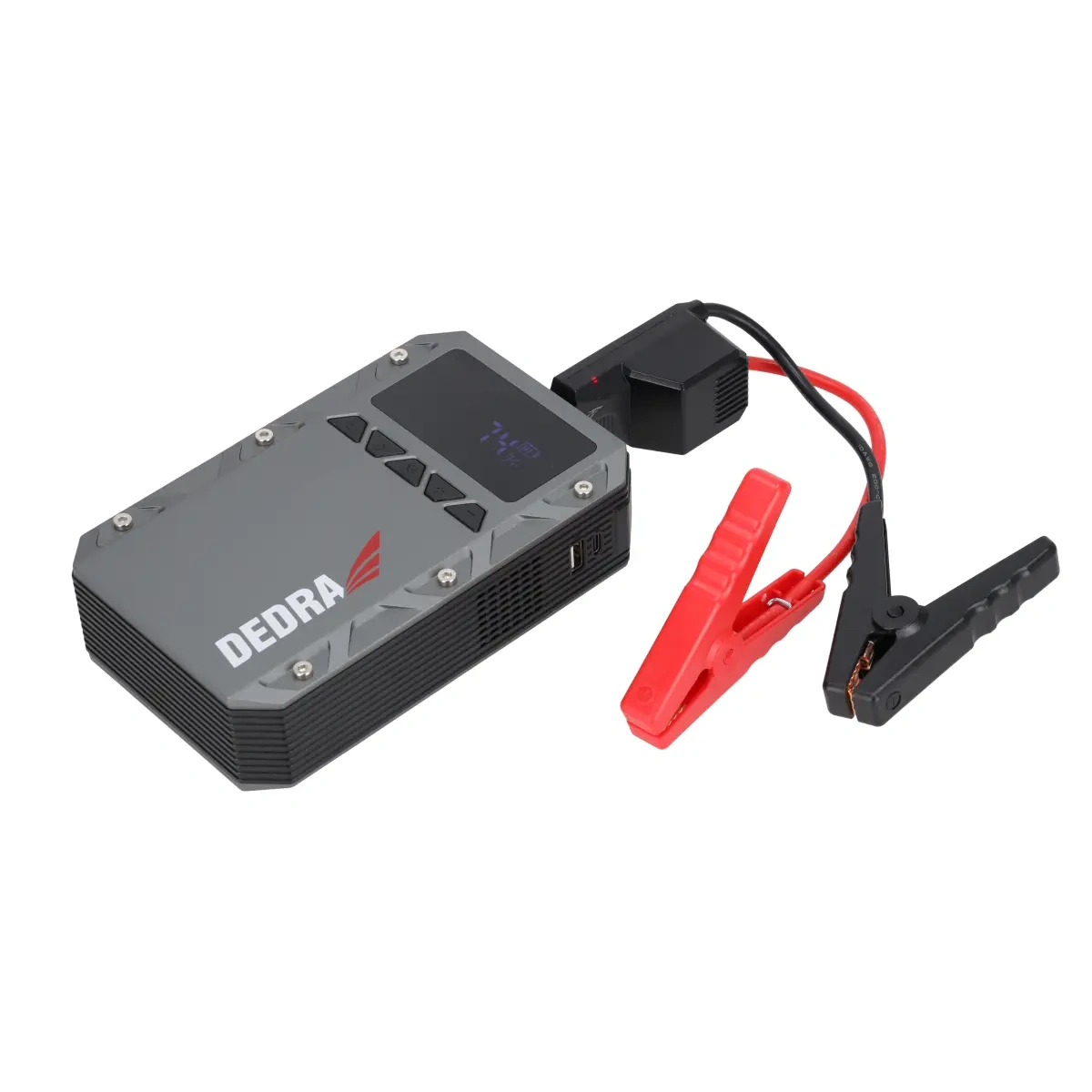 Powerbanka 3v1 se startérem a kompresorem Dedra DEPP1202, 12000 mAh, 150 PSI