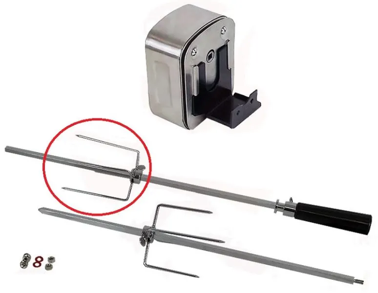 Grilovací otočný rožeň na kuře 103 cm Beeketal BGS-e 230V, 4W