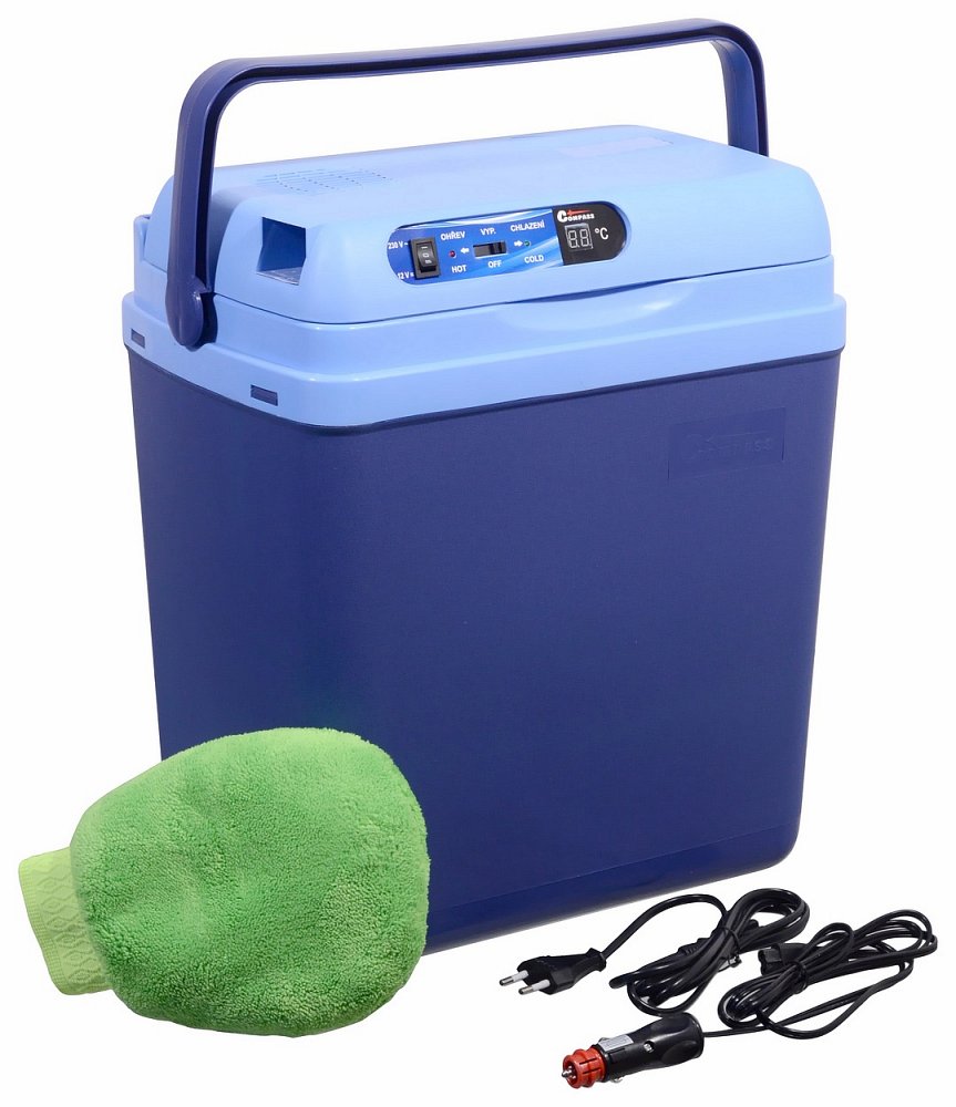 Compass Chladící box 25 litrů Blue 230/12V displej s teplotou, 07121