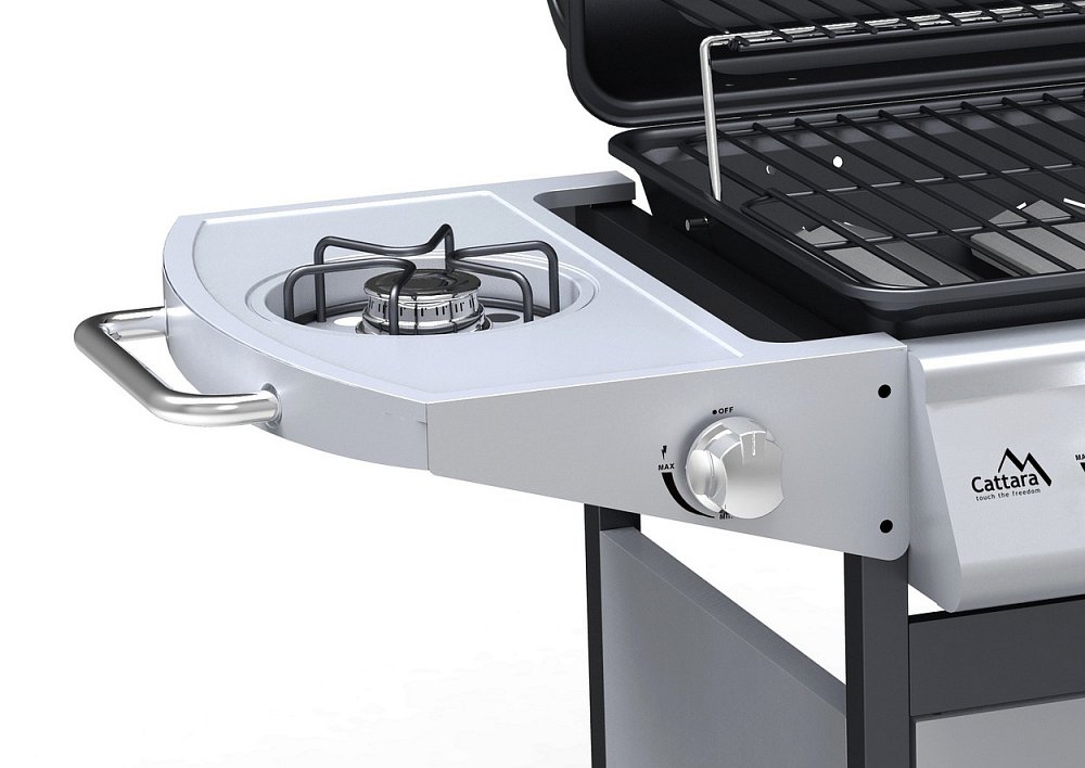 Gril plynový Master Cheef 14kW 4x hořák + vařič Cattara 99BB004