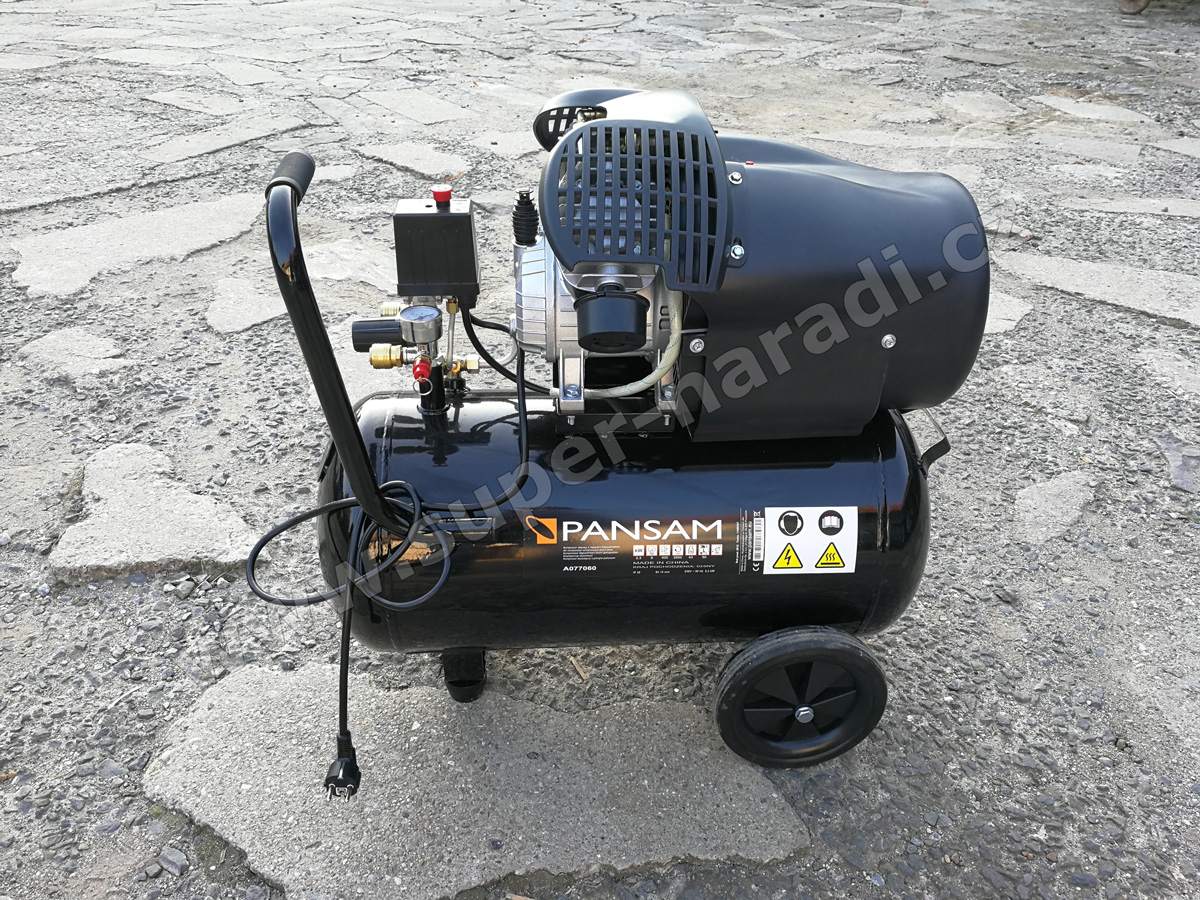 PANSAM Dvoupístový kompresor 2300W 50l 8bar, 230V olejový A077060 Dedra