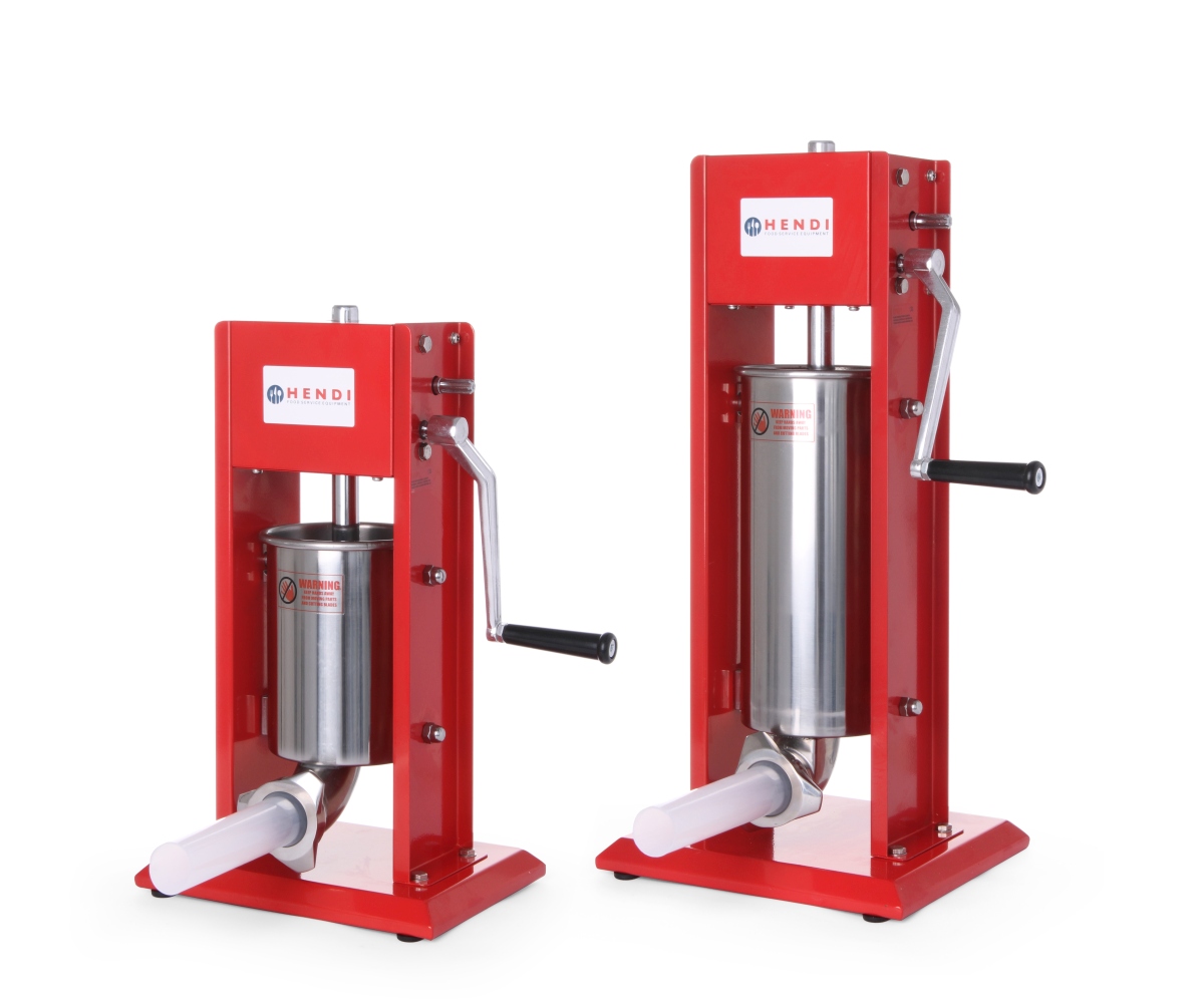 Plnička klobás Kitchen line 5l červená INOX 4 nástavce Hendi 282144
