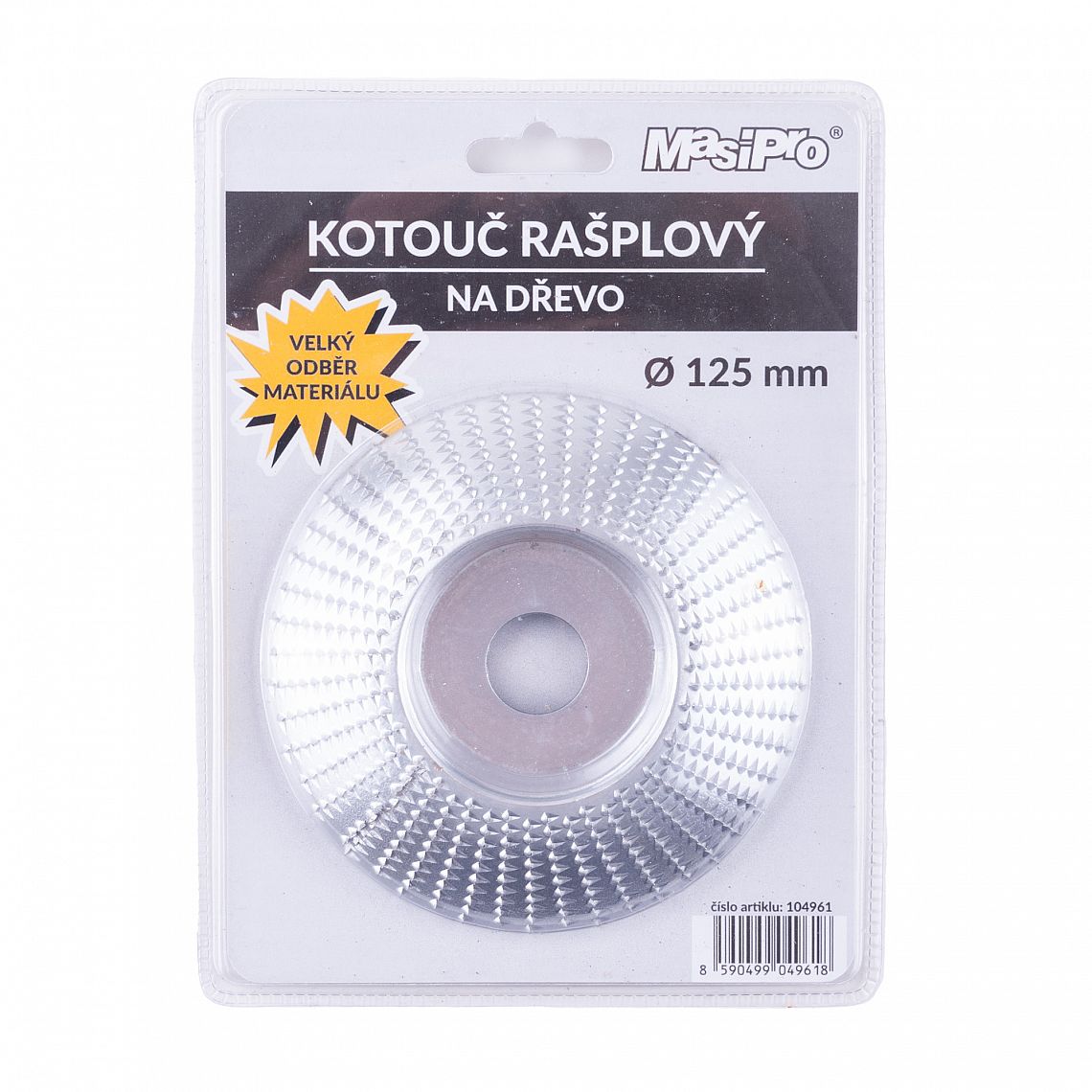 MasiPro kotouč rašplový 125mm na dřevo 104961, masivní VEN