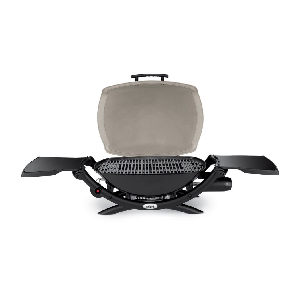 Weber Plynový gril Q 2000 Titan s postranními stolky, 53060047