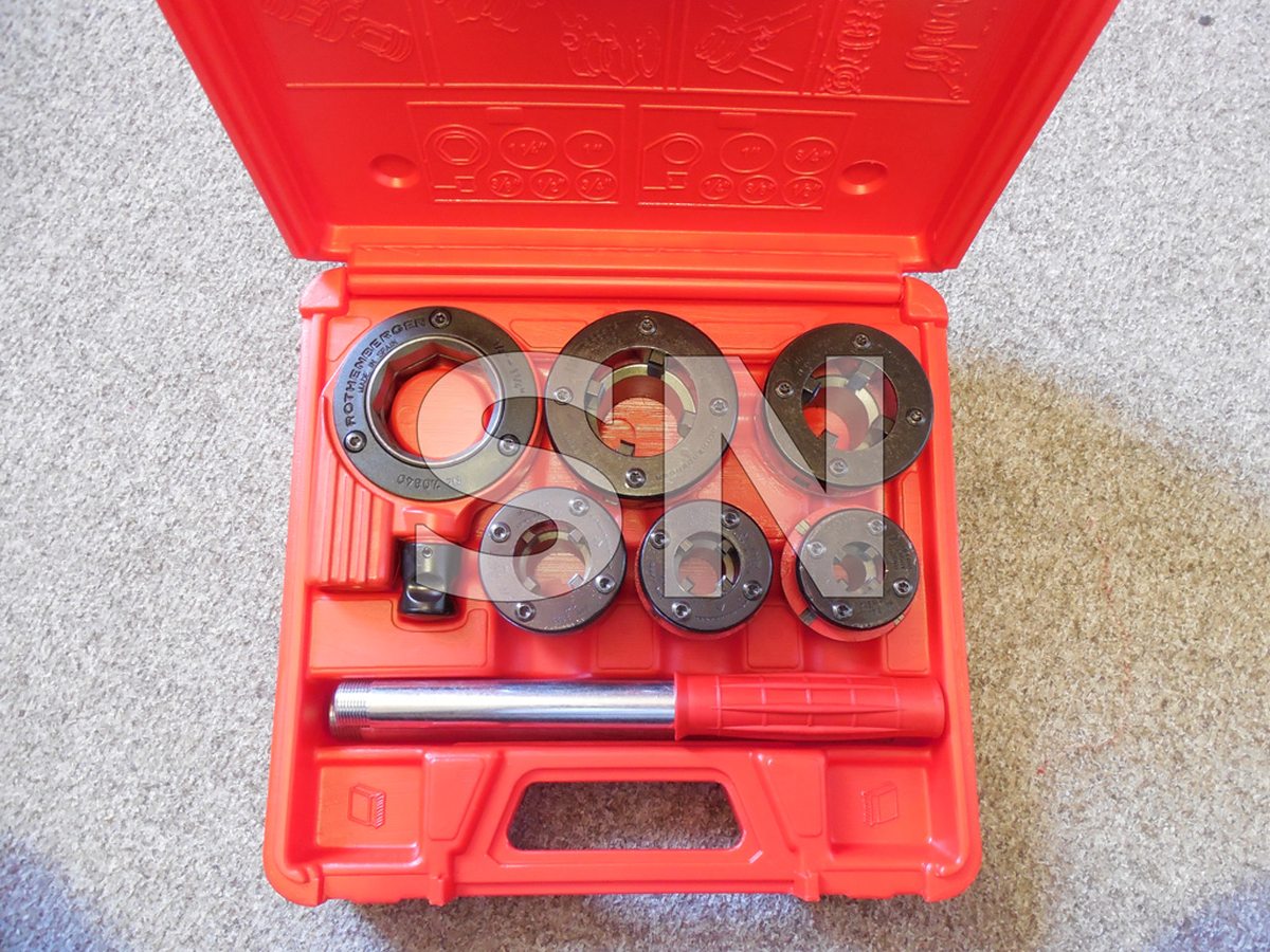 Ruční závitnice BSPT R 3/8, 1/2, 3/4, 1, 1.1/4" Super CUT set, ROTHENBERGER 70790X