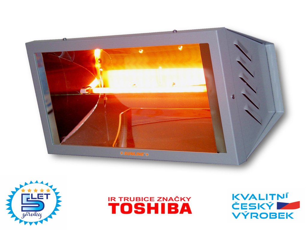 Elektrický infra zářič 1,5 kW, SP1500 Sunline Profesional sv. šedý