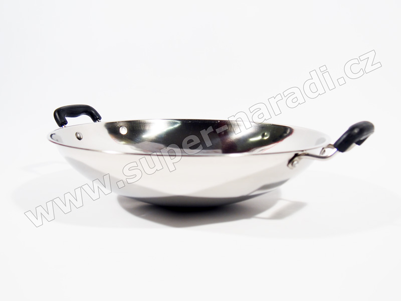 Wok pánev 35 cm z nerezové oceli PWI