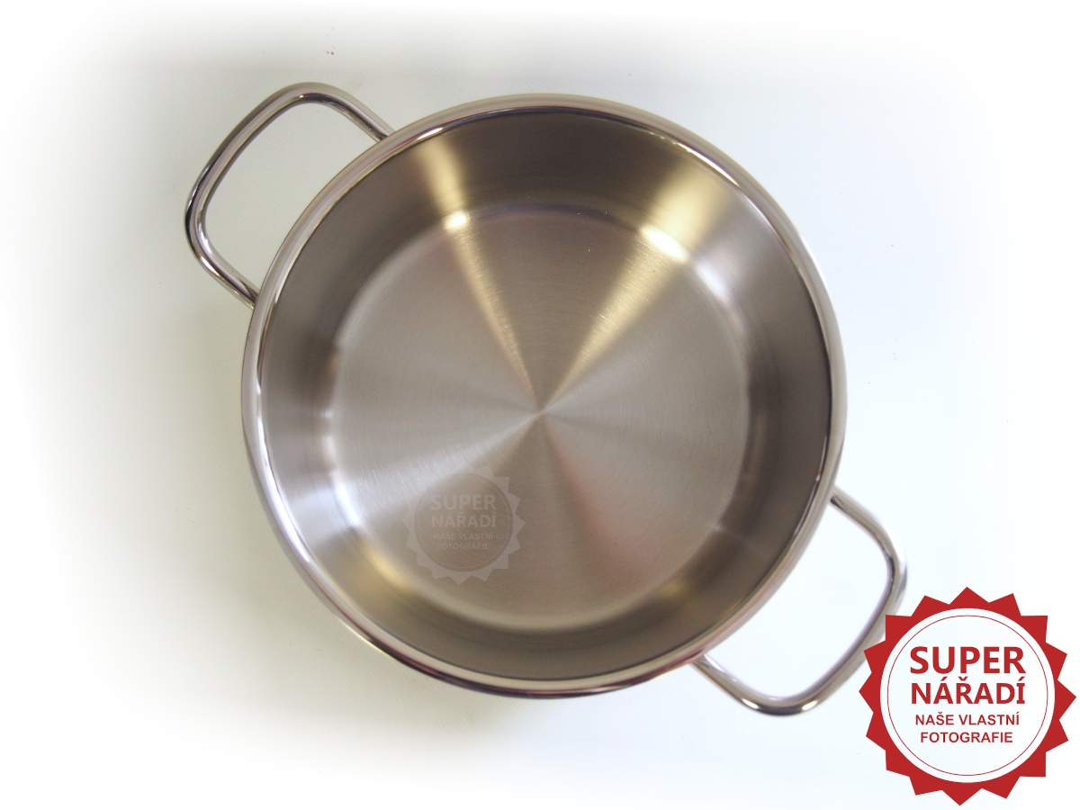 Perla Nerezový hrnec 20 cm 3,5 l + poklice Korkmaz A1655