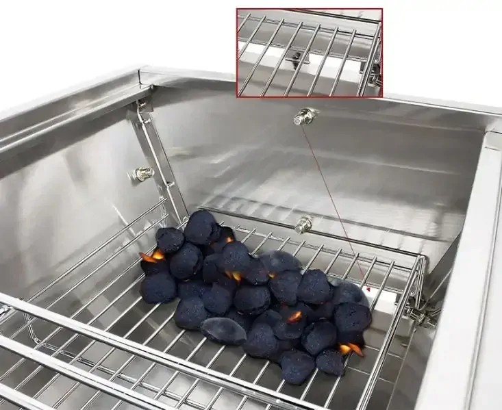 Beeketal SGB-8 Inox gril na kuře, steaky s pohonem 230V, nerezový